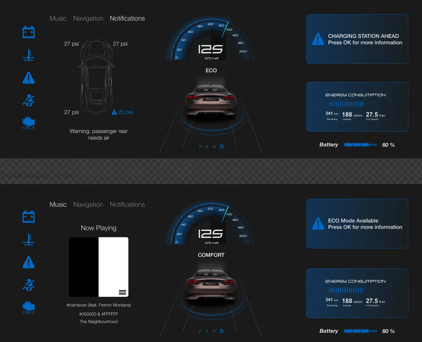 Maserati Folgore home screen