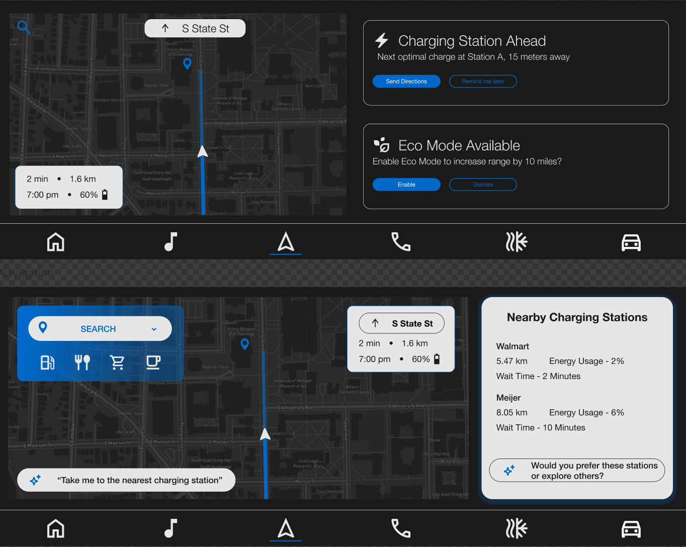 Maserati Folgore media and controls